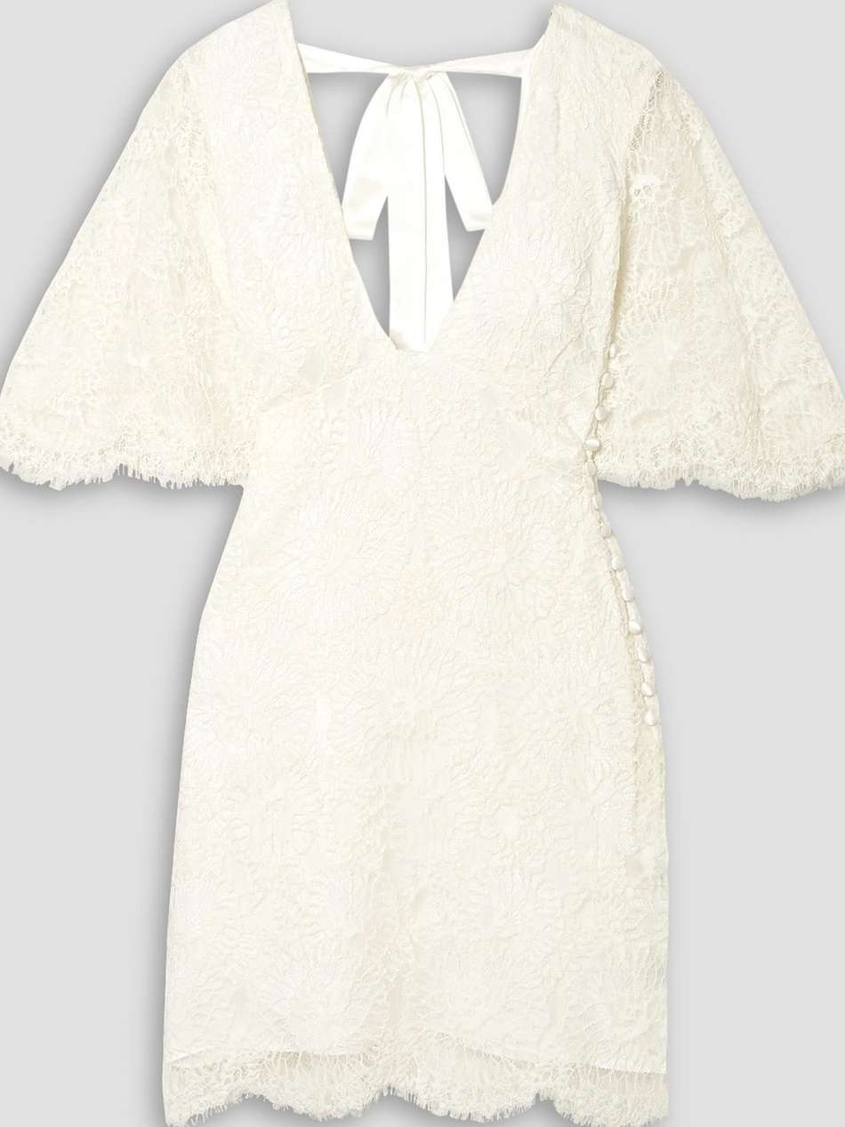 corded lace mini dress