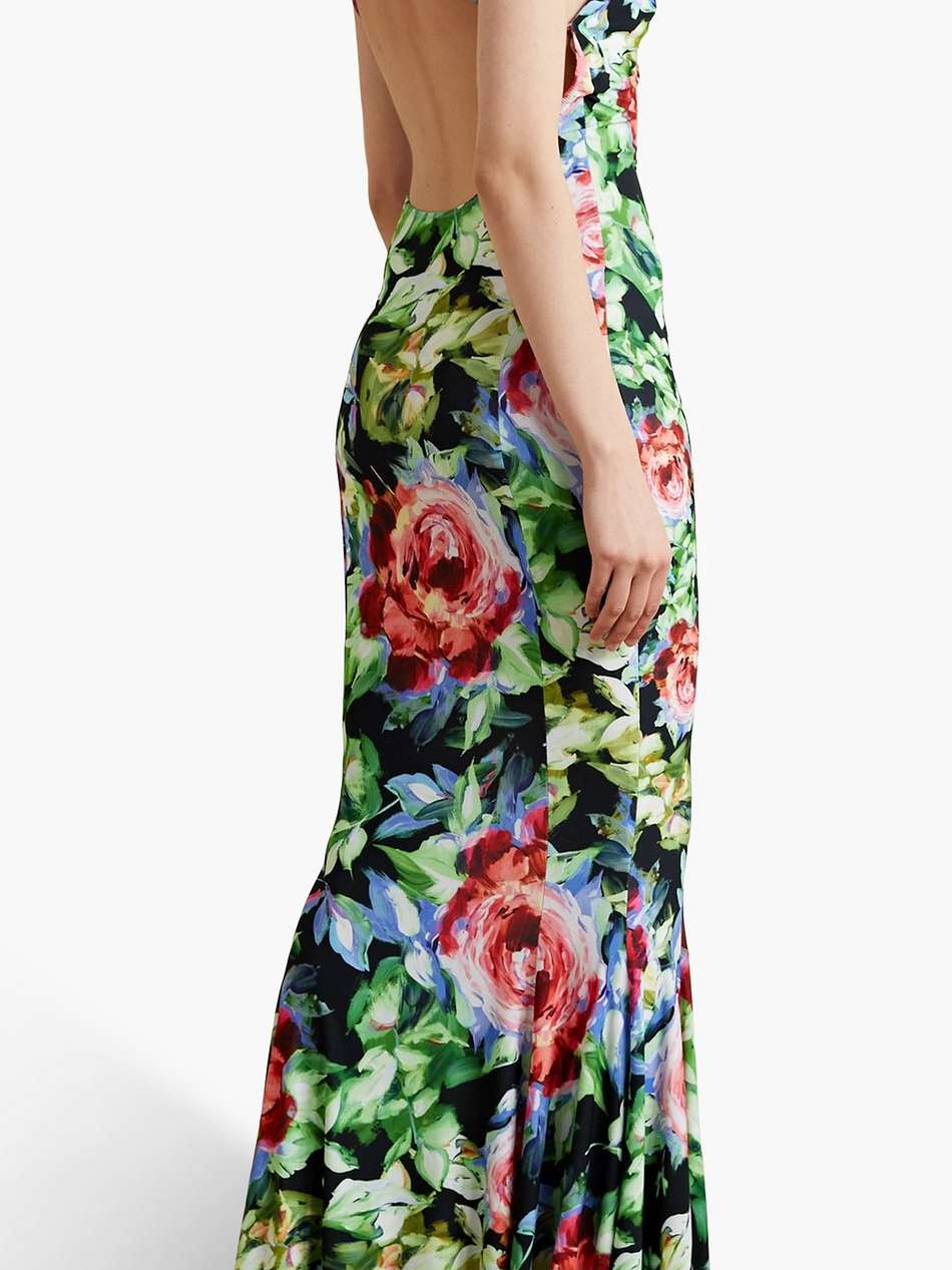 floral-print stretch-jersey slip dress