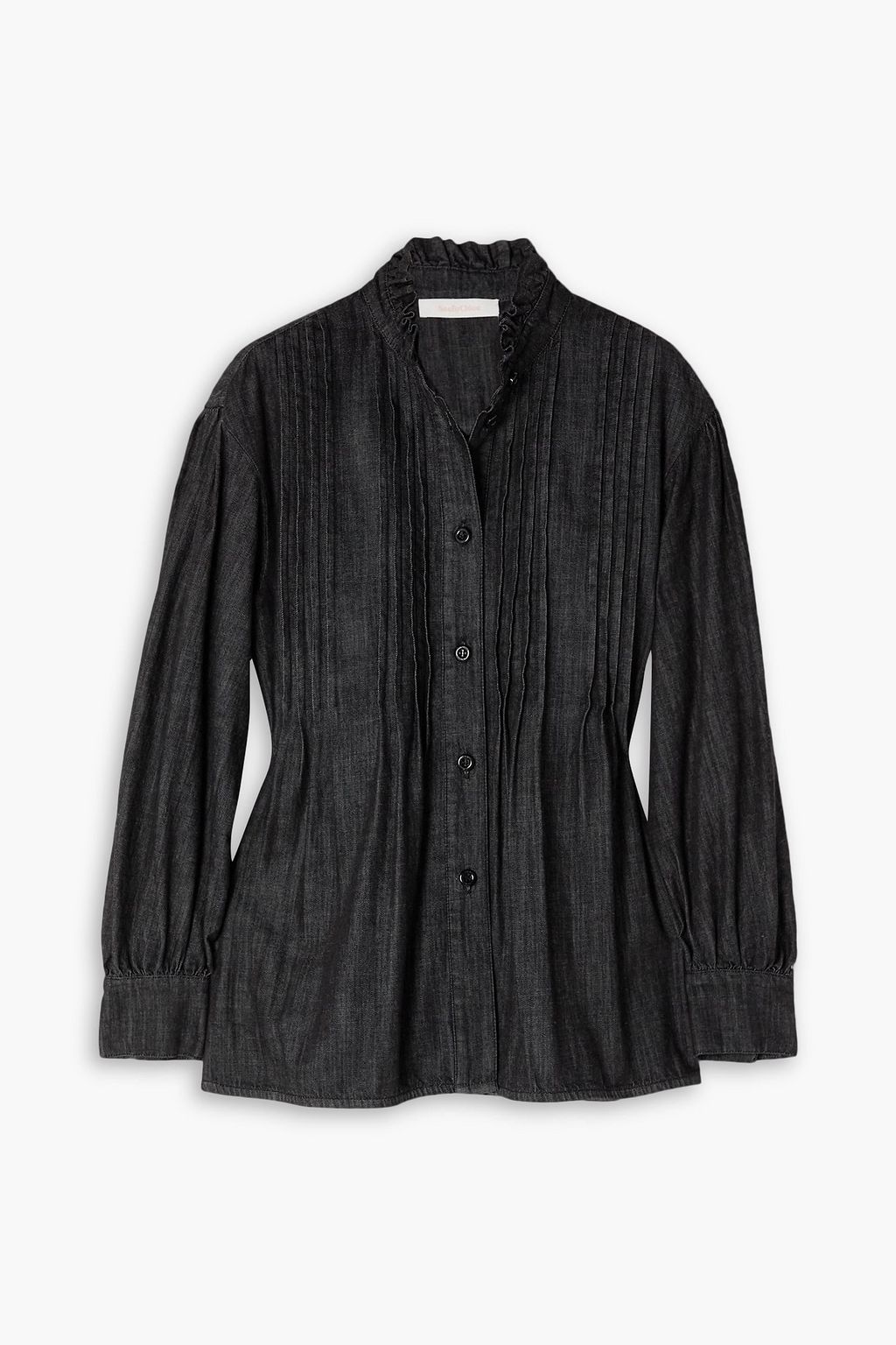 SEE BY CHLOÉ Pintucked denim blouse | THE OUTNET