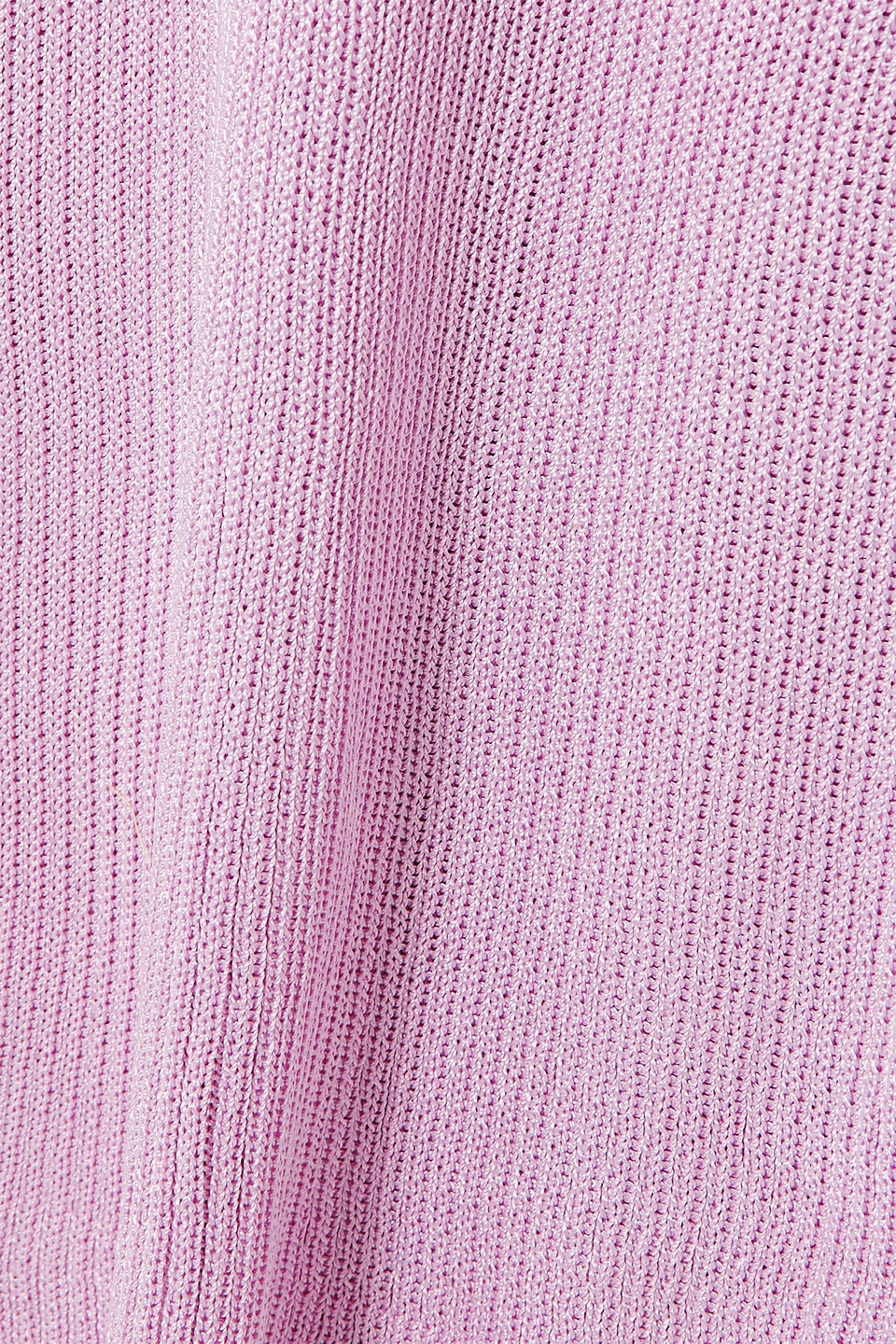 Shop Calle Del Mar Ribbed-knit Midi Dress In Lilac