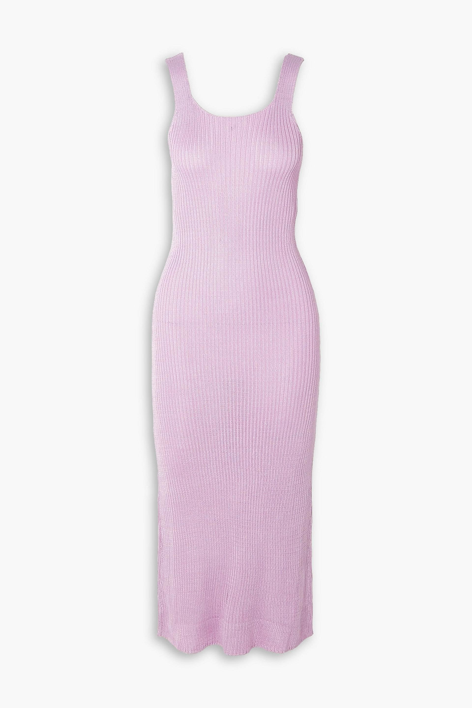 Ribbed-knit midi dress