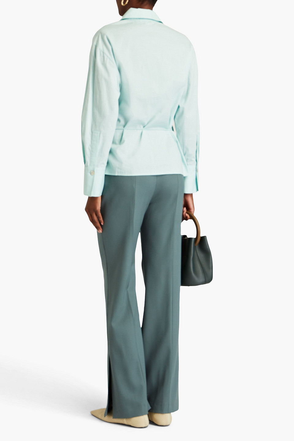 Vince Cotton-poplin Shirt In Sky Blue