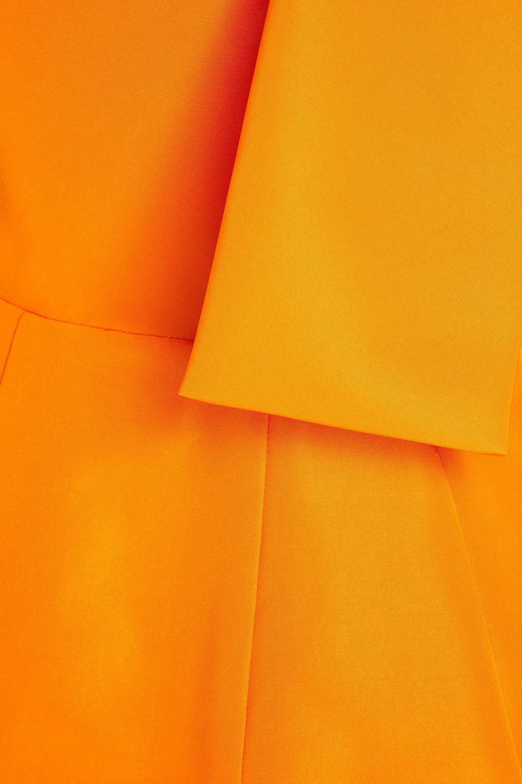 OSCAR DE LA RENTA Kleid aus Seiden-Faille mit Schleife und asymmetrischer Schulterpartie