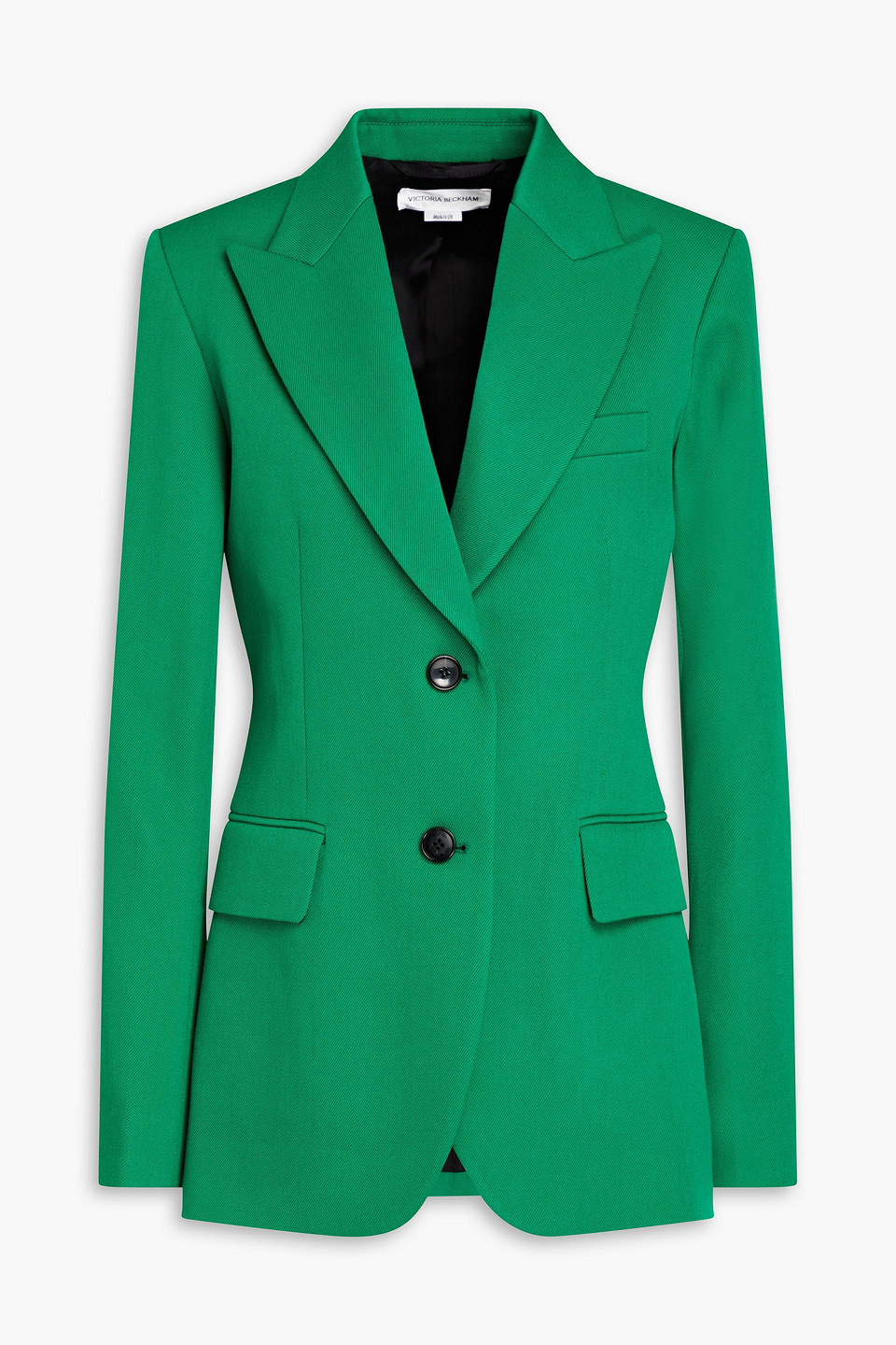 Victoria Beckham Wool-twill Blazer In Green