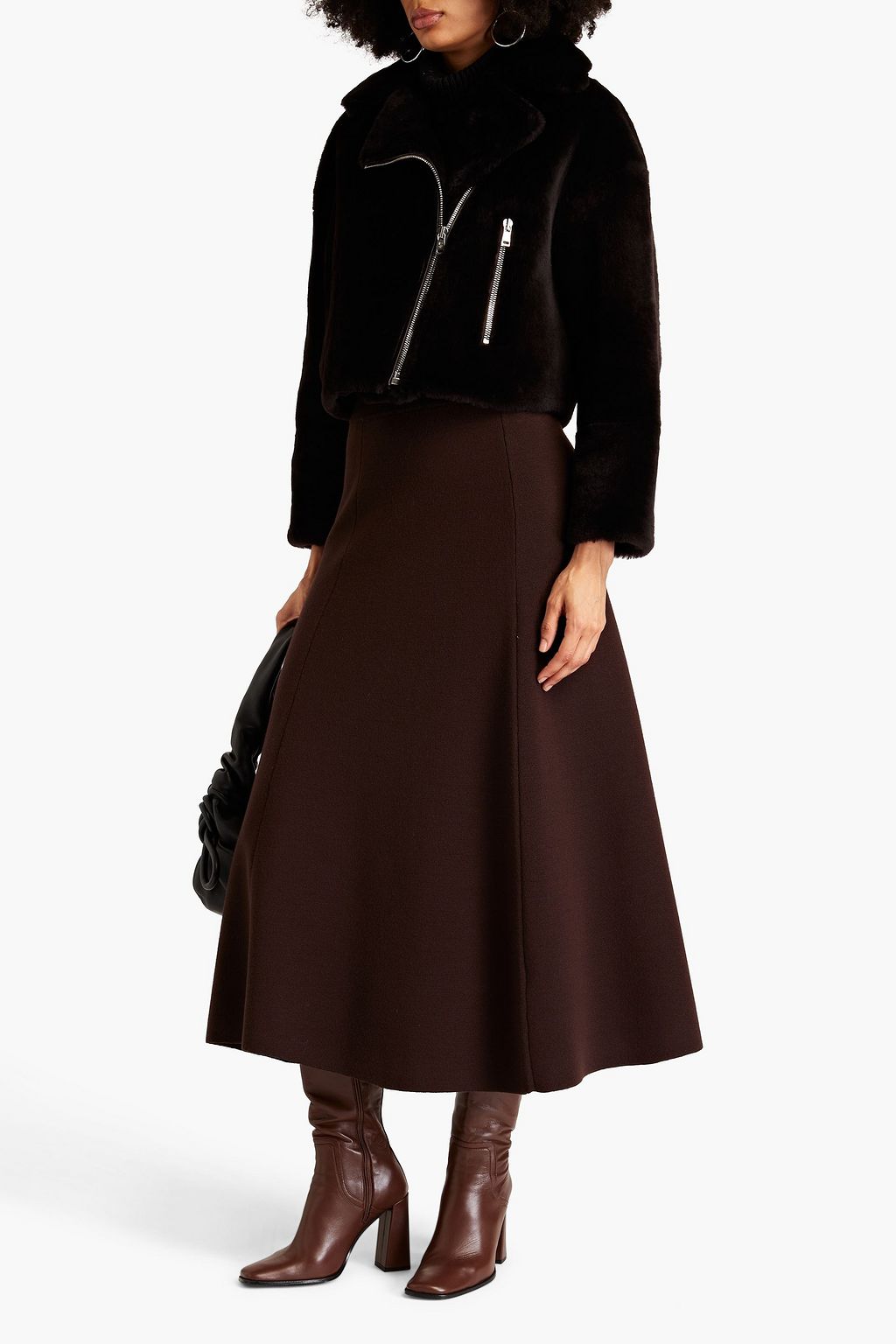YVES SALOMON Cropped shearling jacket