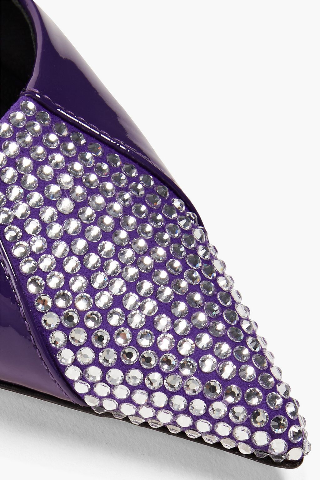 GIUSEPPE ZANOTTI Crystal-embellished patent-leather pumps