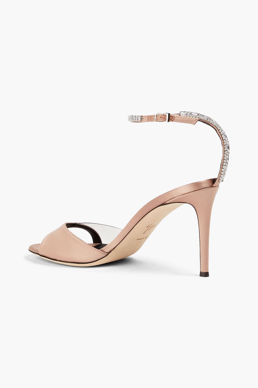 GIUSEPPE ZANOTTI Leeah crystal-embellished PVC and satin sandals