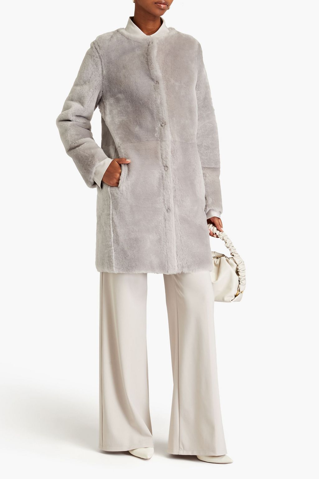 YVES SALOMON Double-breasted shearling coat