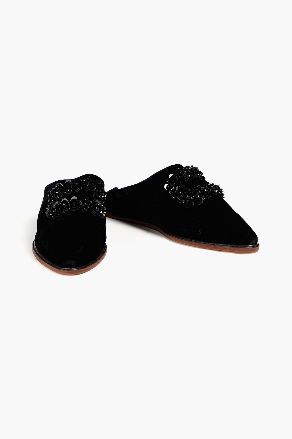 ROGER VIVIER Embellished velvet slippers