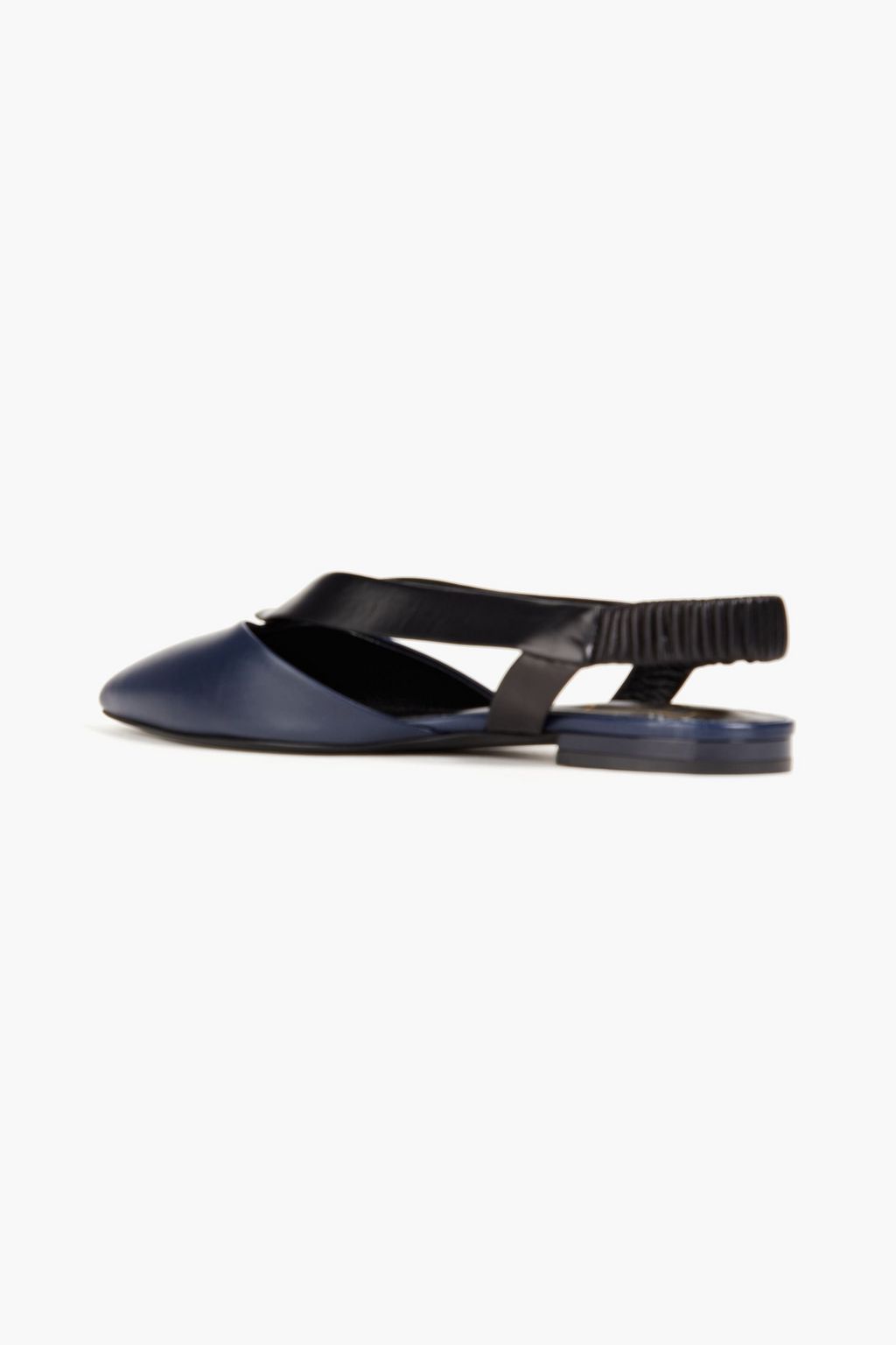 ROGER VIVIER レザー スリングバック ポインテッドトゥ フラットシューズ バイカラー