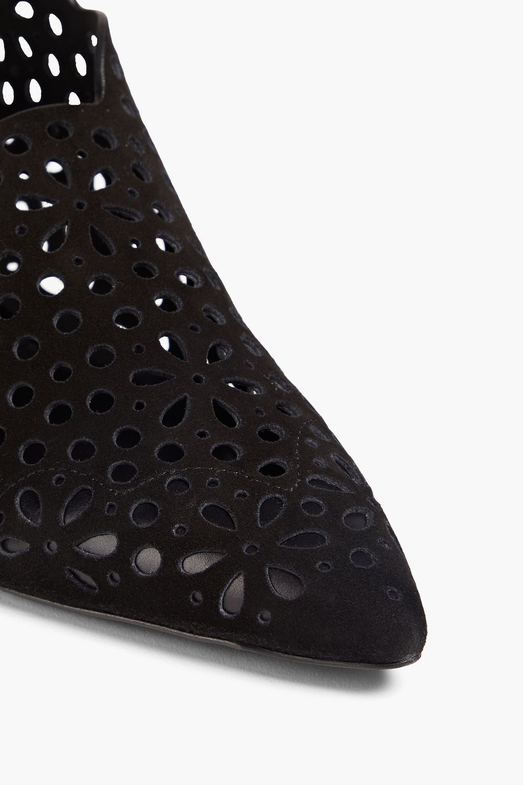 ROGER VIVIER Laser-cut suede pumps