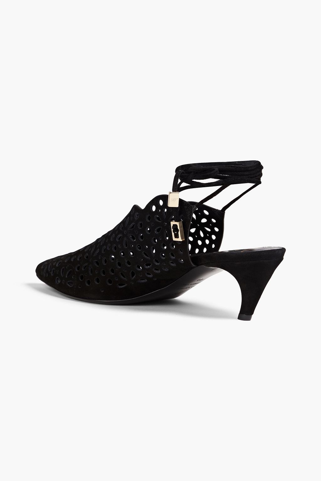 ROGER VIVIER Laser-cut suede pumps