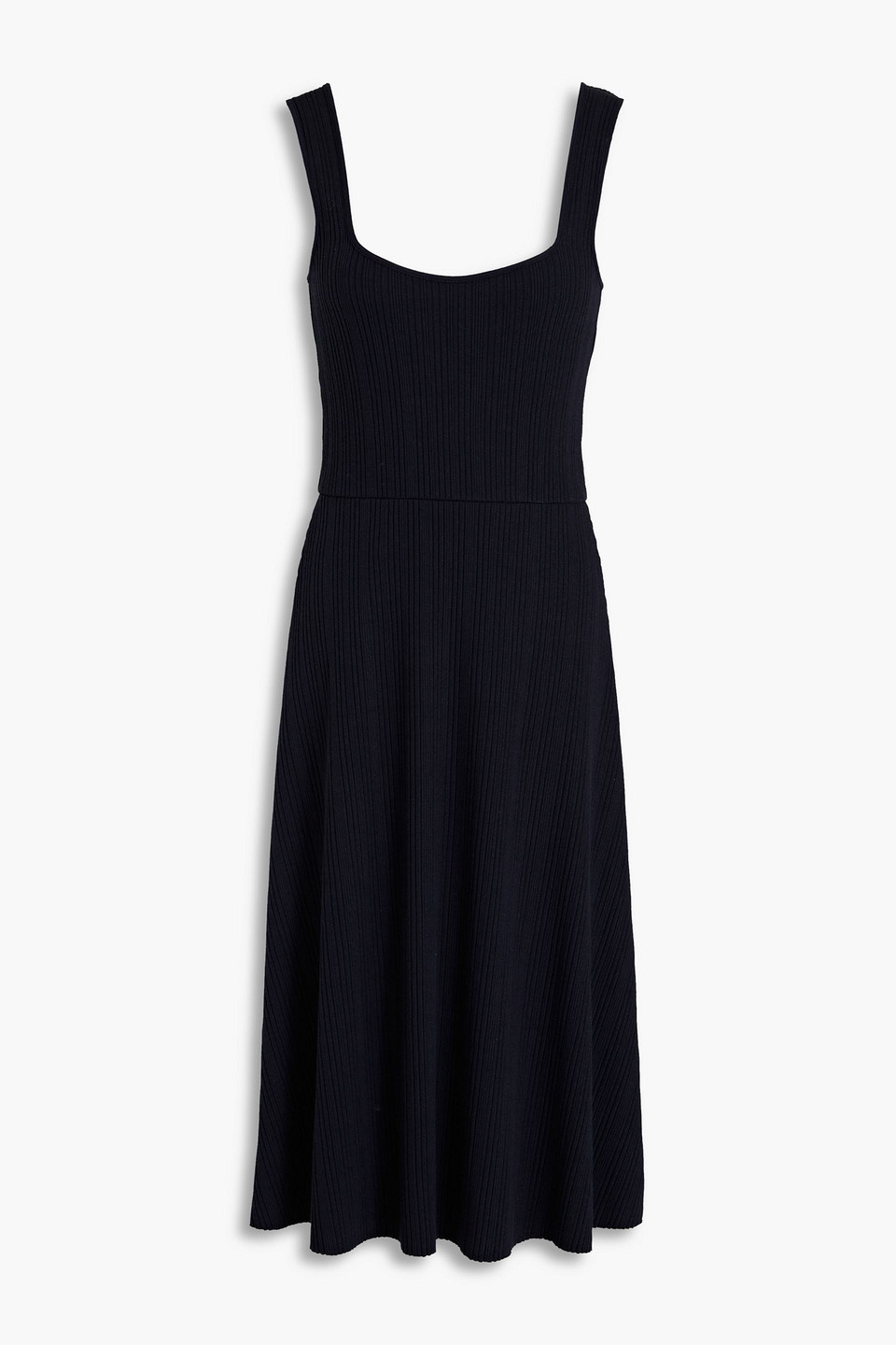 Vince Ribbed-knit Midi Dress