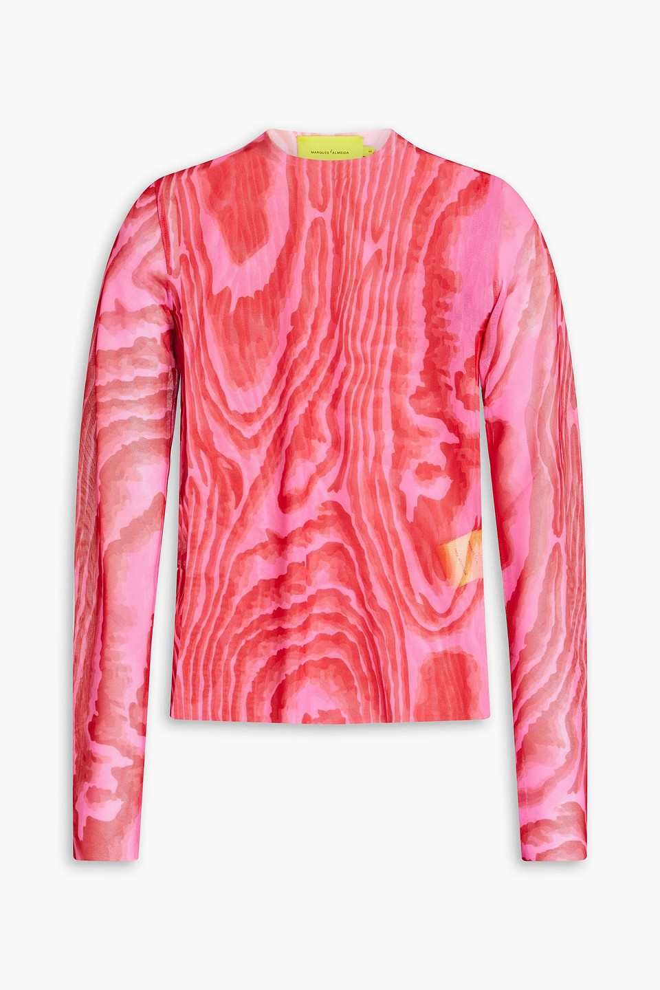 トップス marques almeida Jersey mesh pink t dye Marques' Almeida Pink Marbled Mesh Top | ModeSens