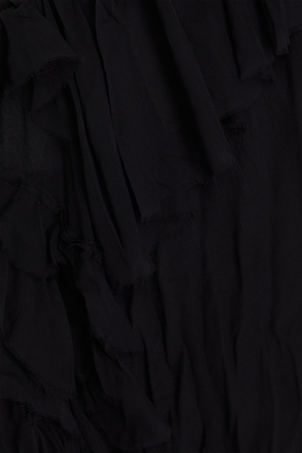 MARQUES' ALMEIDA One-shoulder draped silk-chiffon top