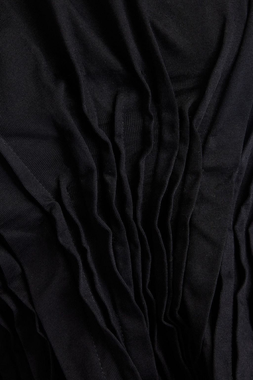 MARQUES' ALMEIDA Asymmetric pintucked cotton-jersey T-shirt