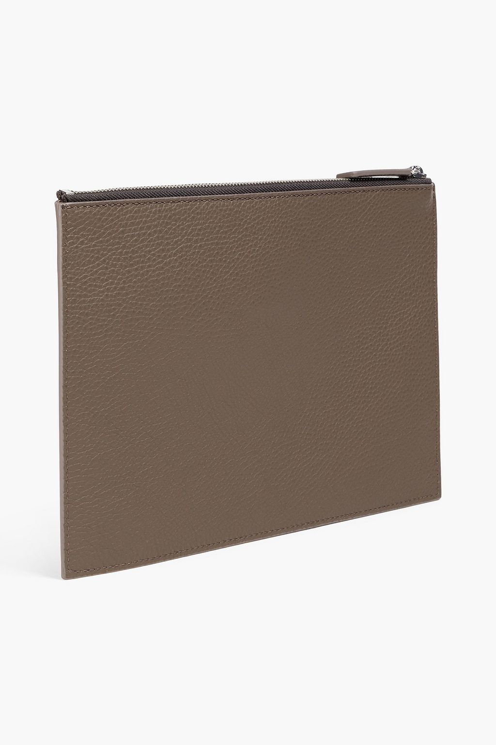 SERAPIAN Pebbled-leather pouch