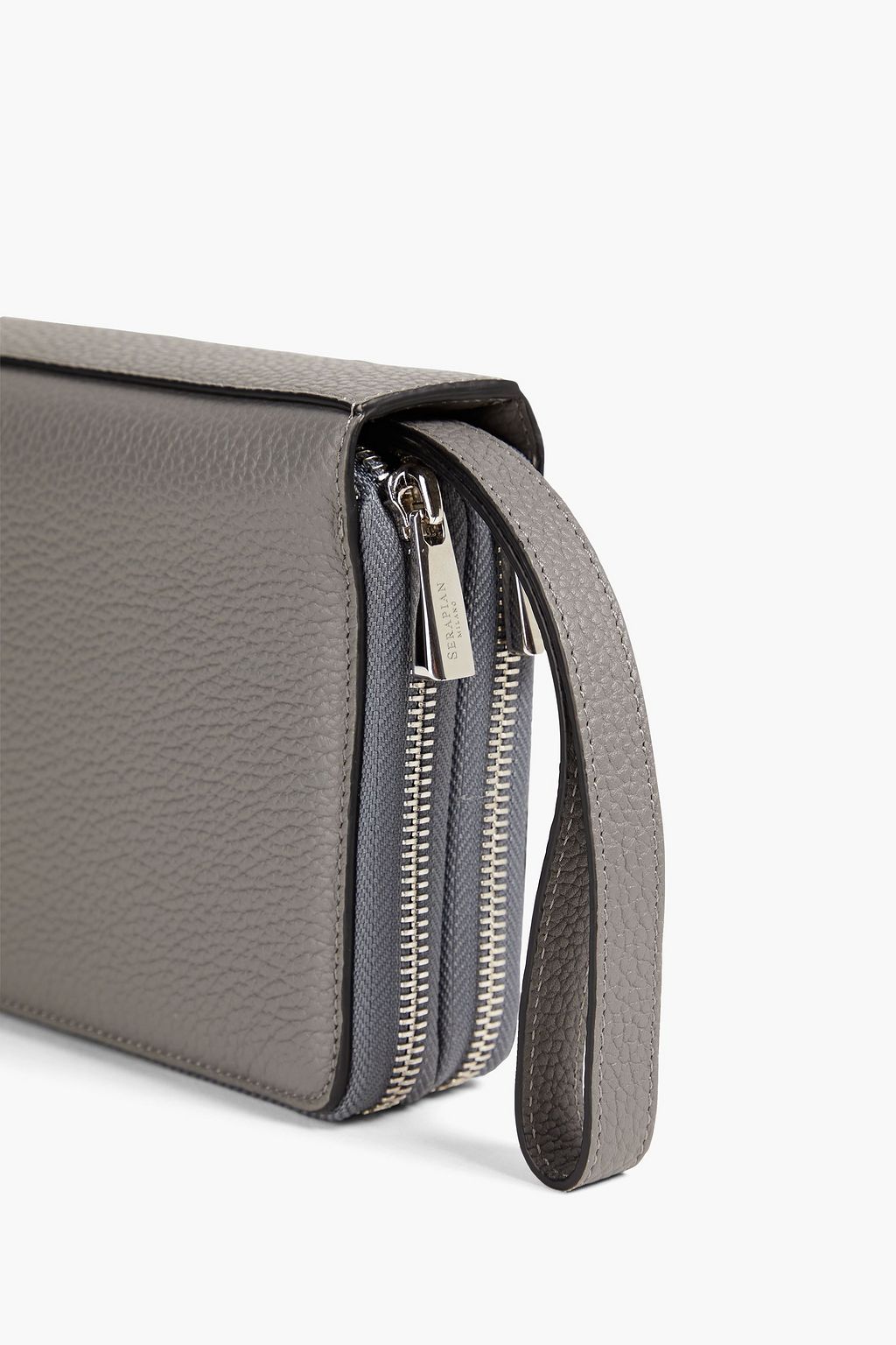 SERAPIAN Pebbled-leather wallet