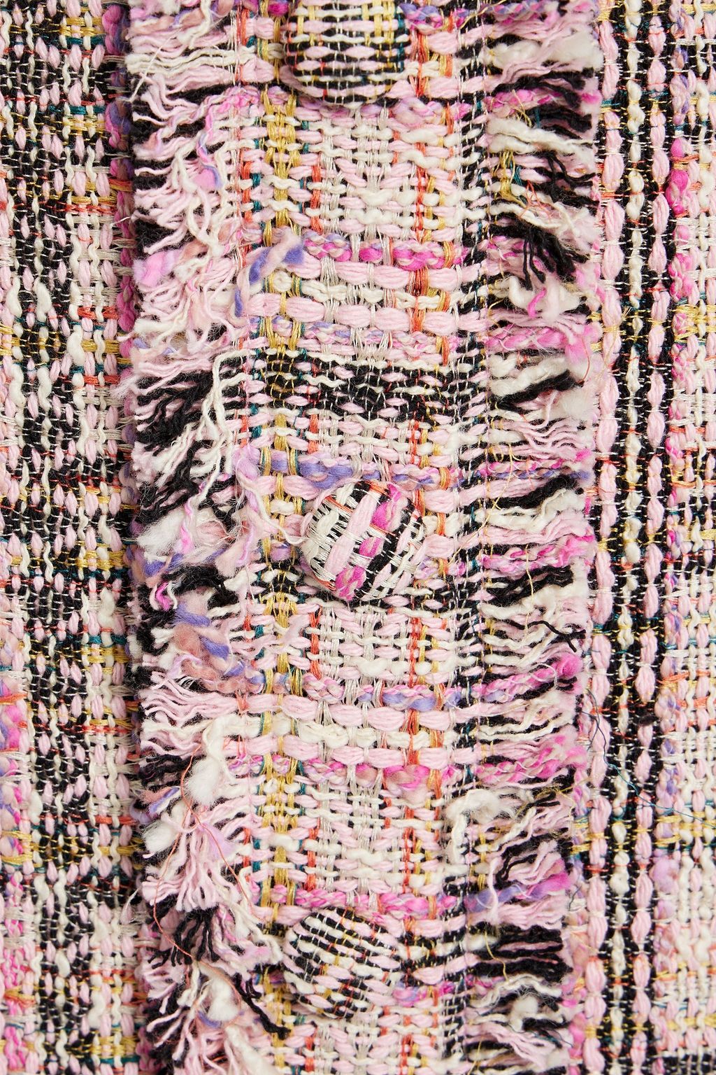 MSGM コットン混ツイード ミニスカート ほつれ加工