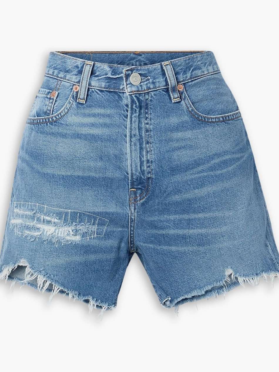 nic distressed denim shorts