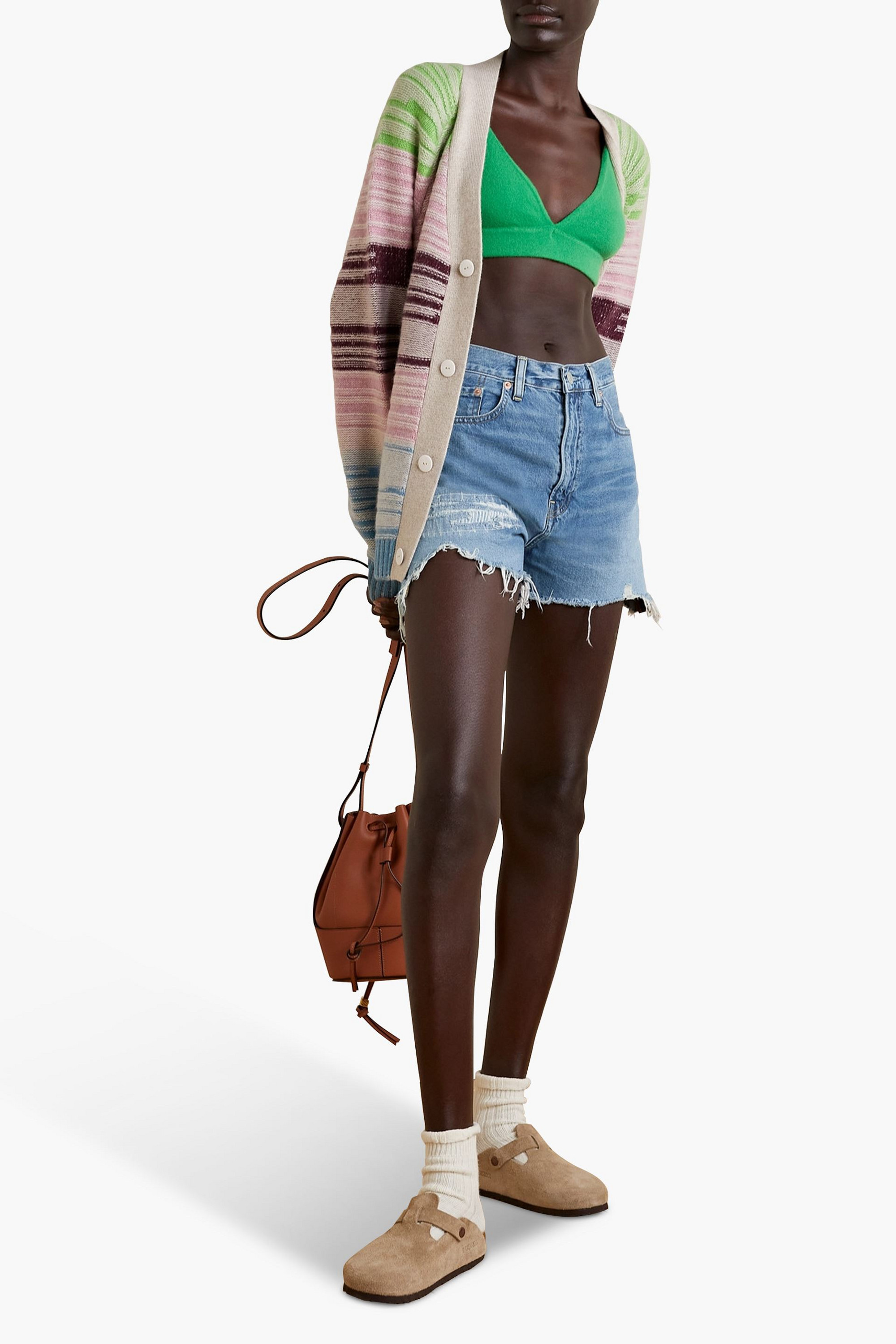 DENIMIST Nic distressed denim shorts