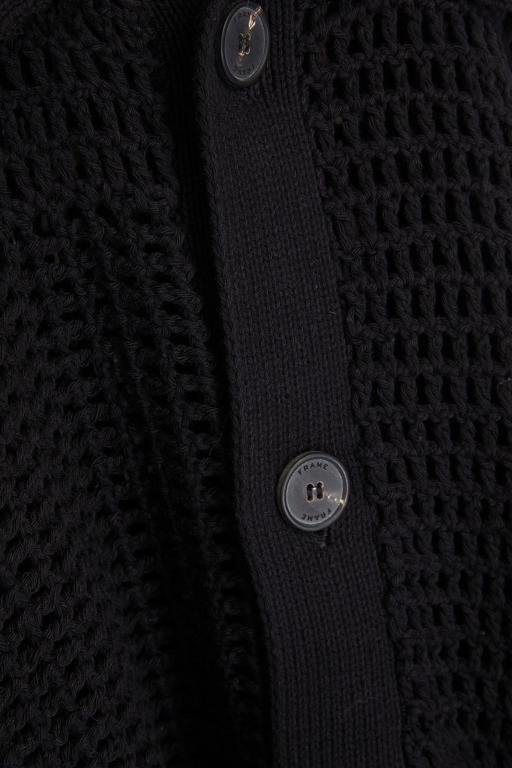 FRAME Crochet-knit cotton cardigan