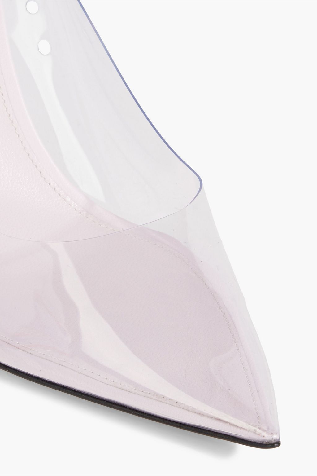 SERGIO ROSSI Plexi 85 PVC and leather pumps
