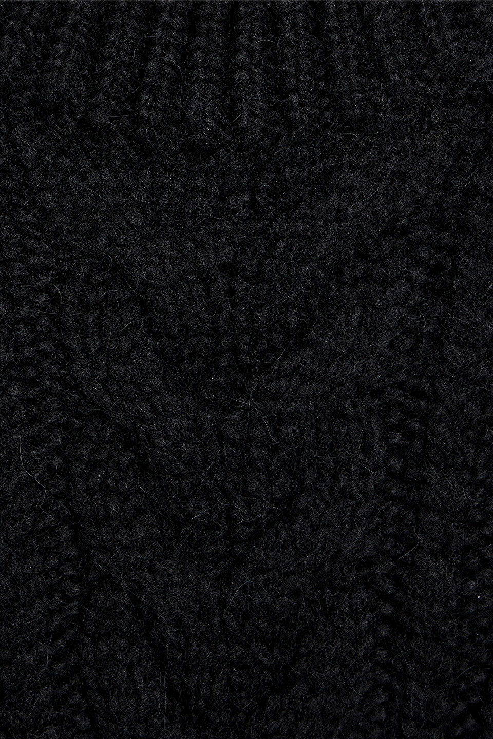 Shop Cecilie Bahnsen Cutout Cable-knit Wool And Alpaca-blend Sweater In Black