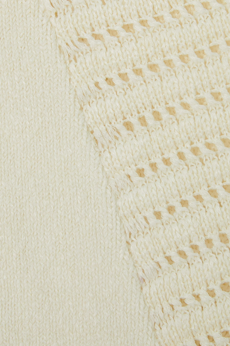 Le Kasha + Net Sustain Kabir Crocheted Organic Linen Shorts In White