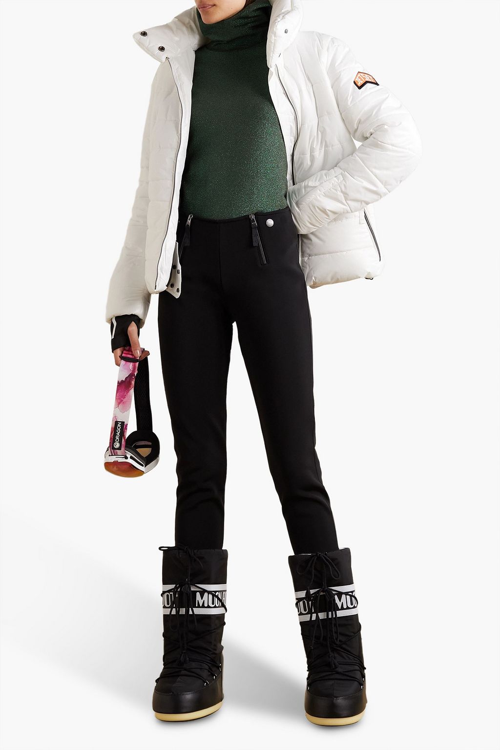 JETSET Cap Turtle metallic stretch-knit hoodie