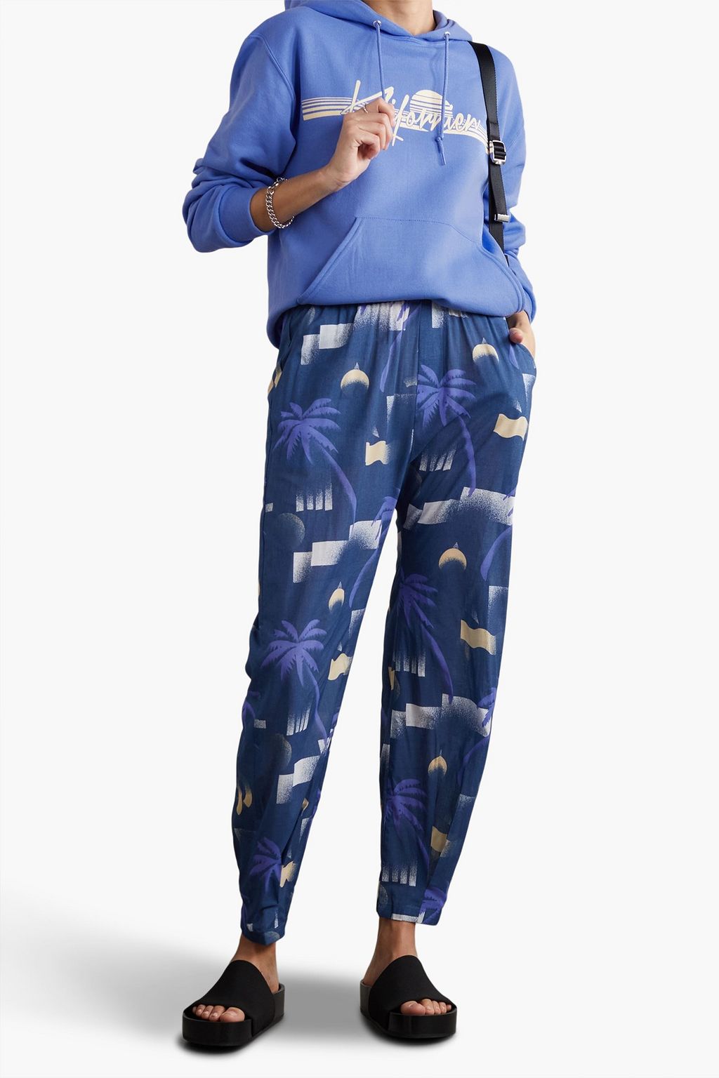 PARADISED Kalifornien printed cotton-blend jersey hoodie