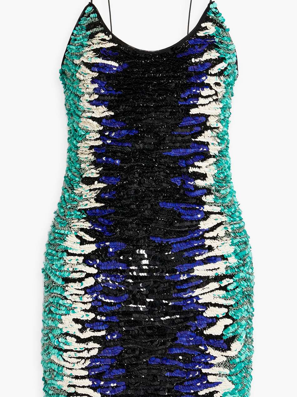 nelle embellished mesh mini dress