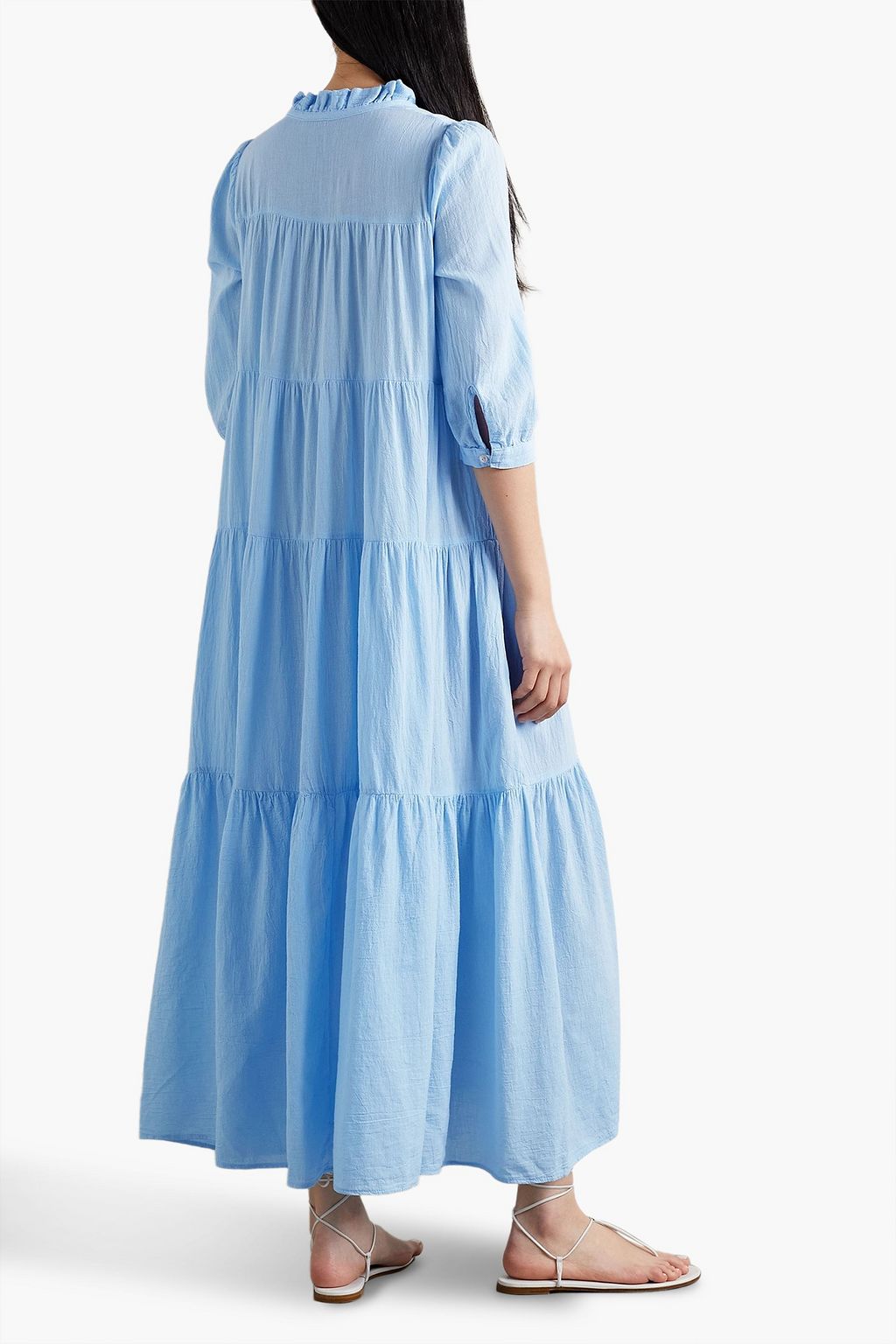 HONORINE Giselle tiered gathered cotton-gauze maxi dress