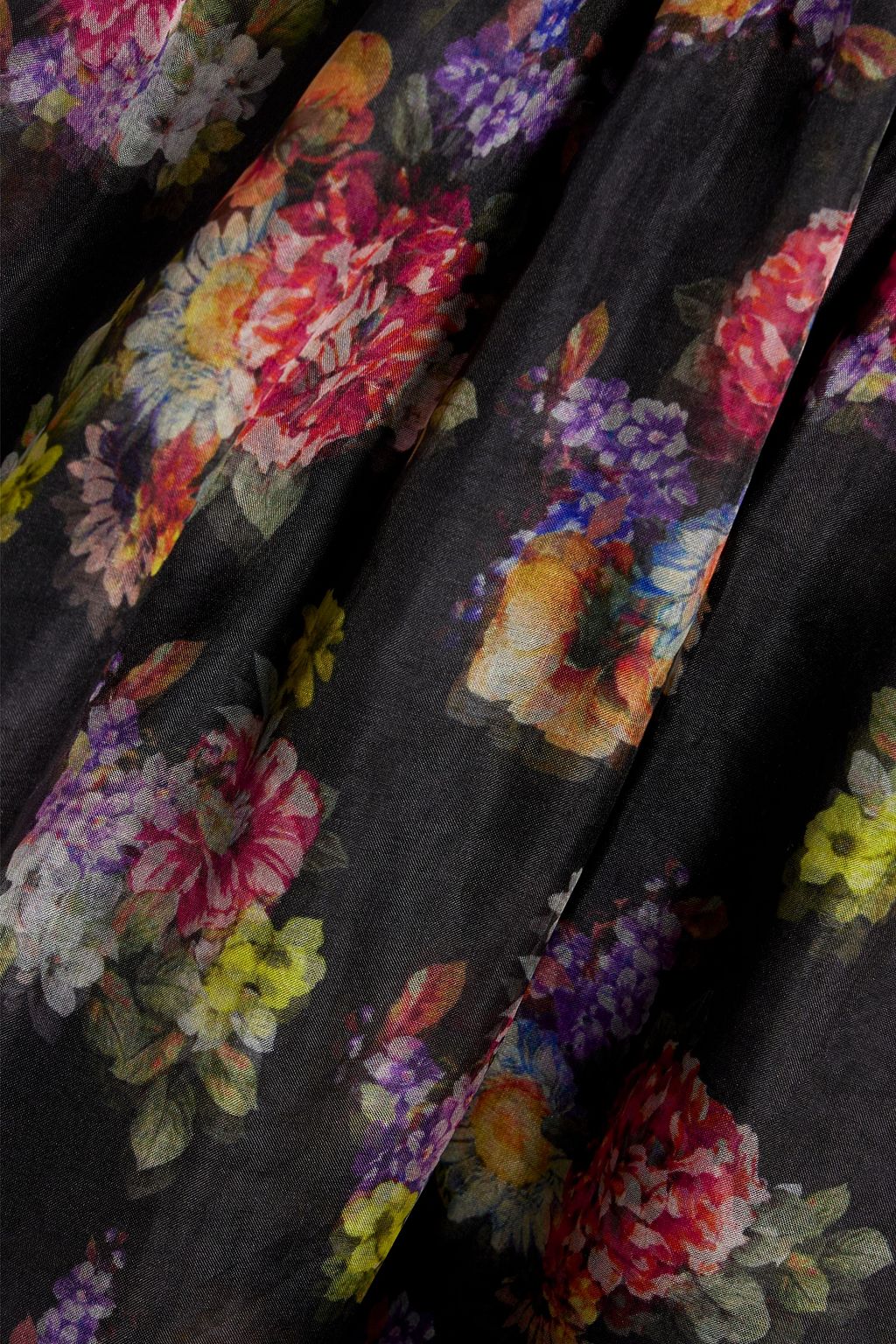 ALICE + OLIVIA Saori gathered floral-print silk-taffeta gown