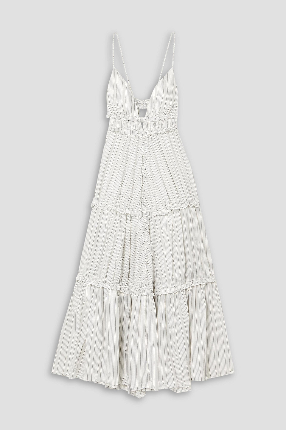 JOSLIN Liana 2.0 tiered striped gauze maxi dress