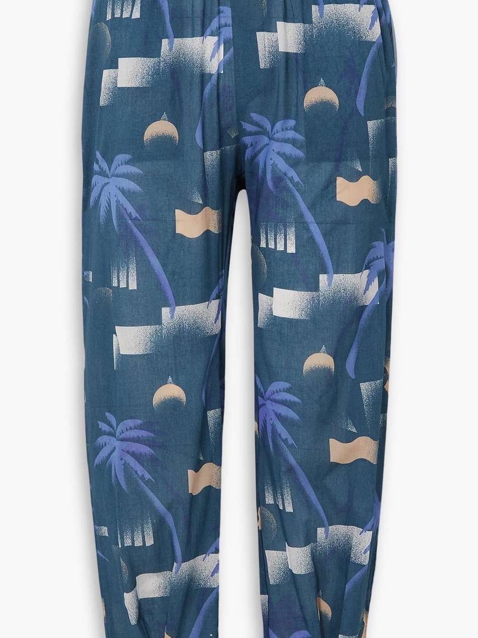 paula printed chambray pants