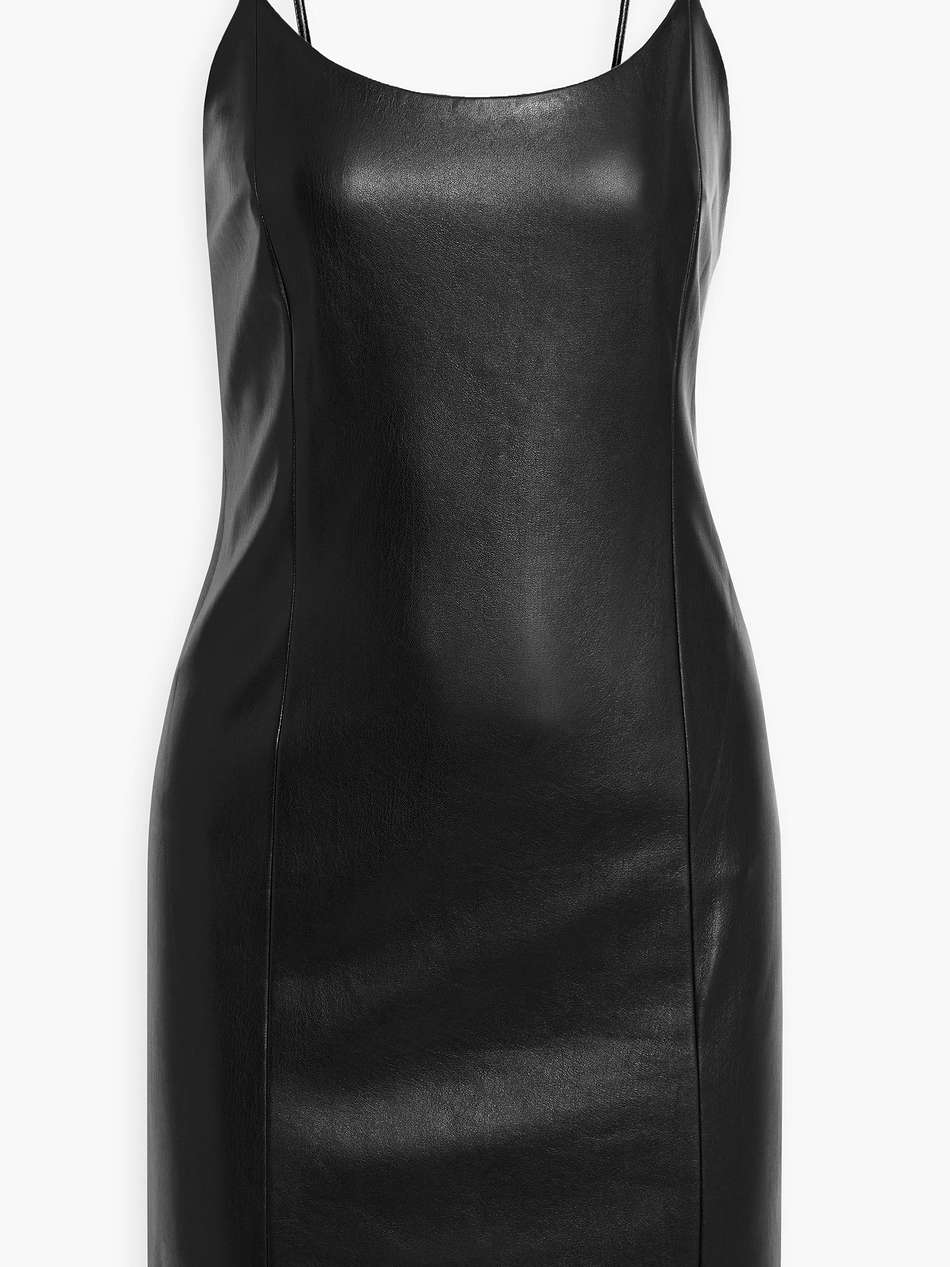 nelle faux leather mini dress