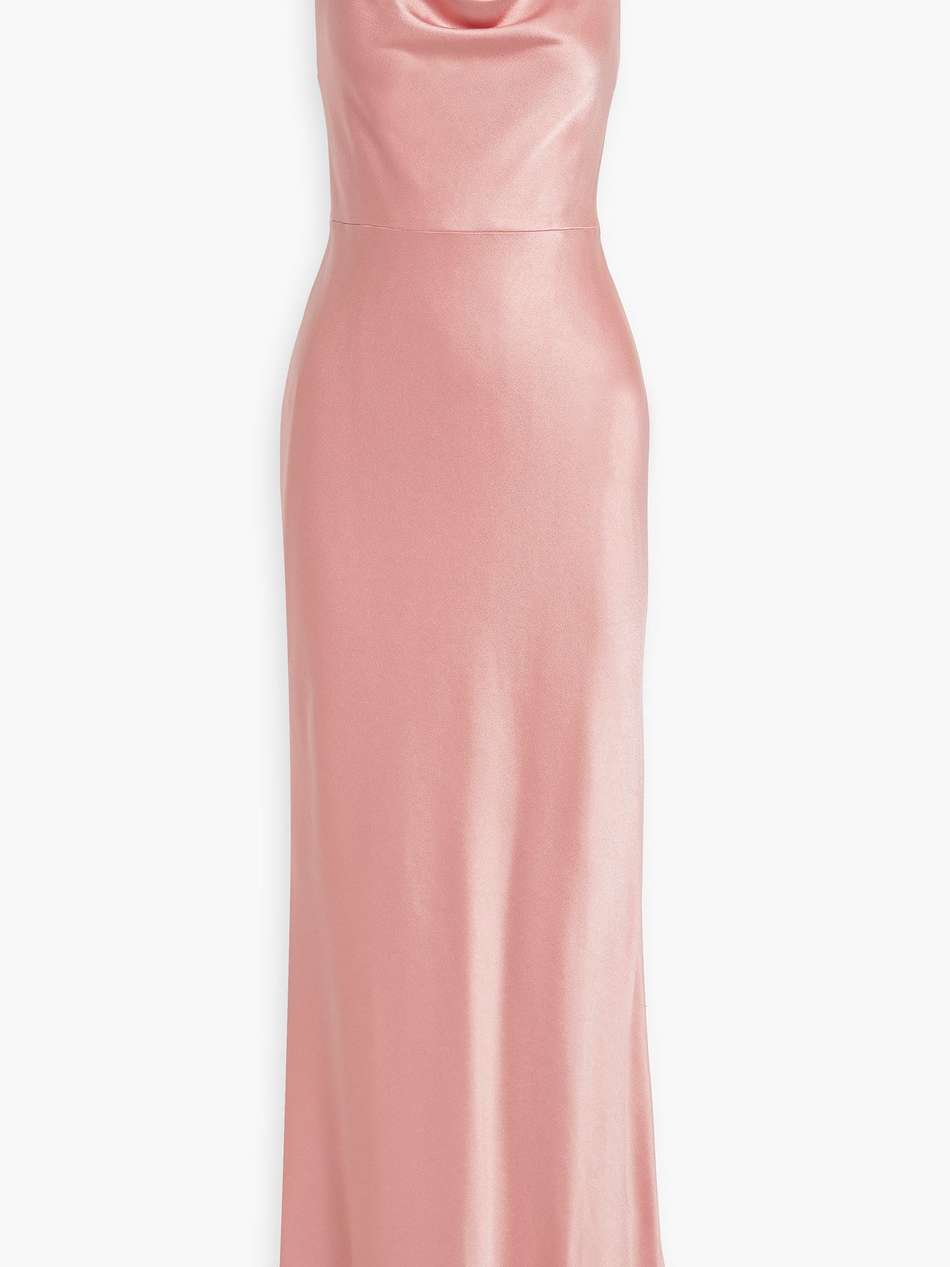 montana satin-crepe gown