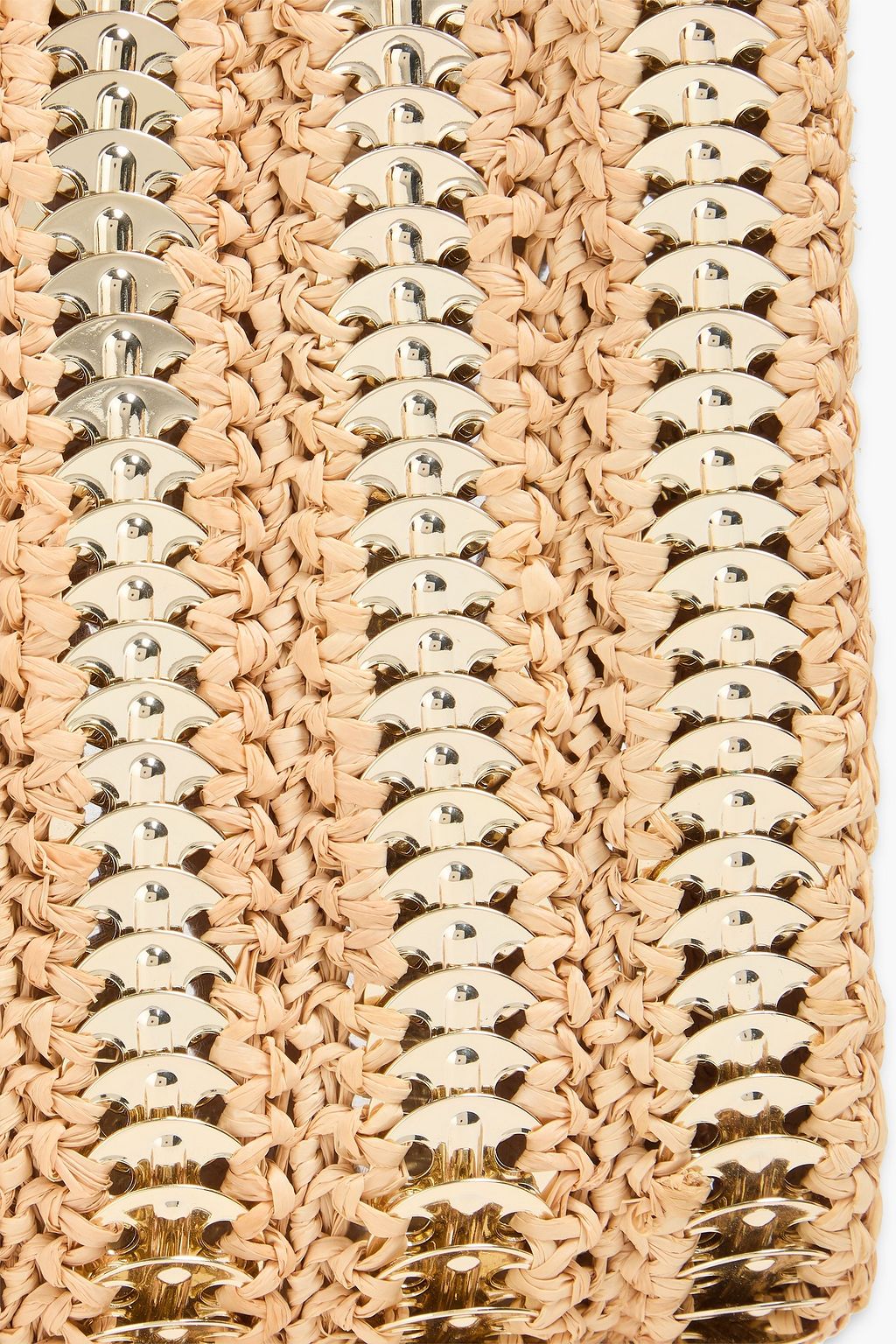 RABANNE 1969 raffia and chainmail shoulder bag