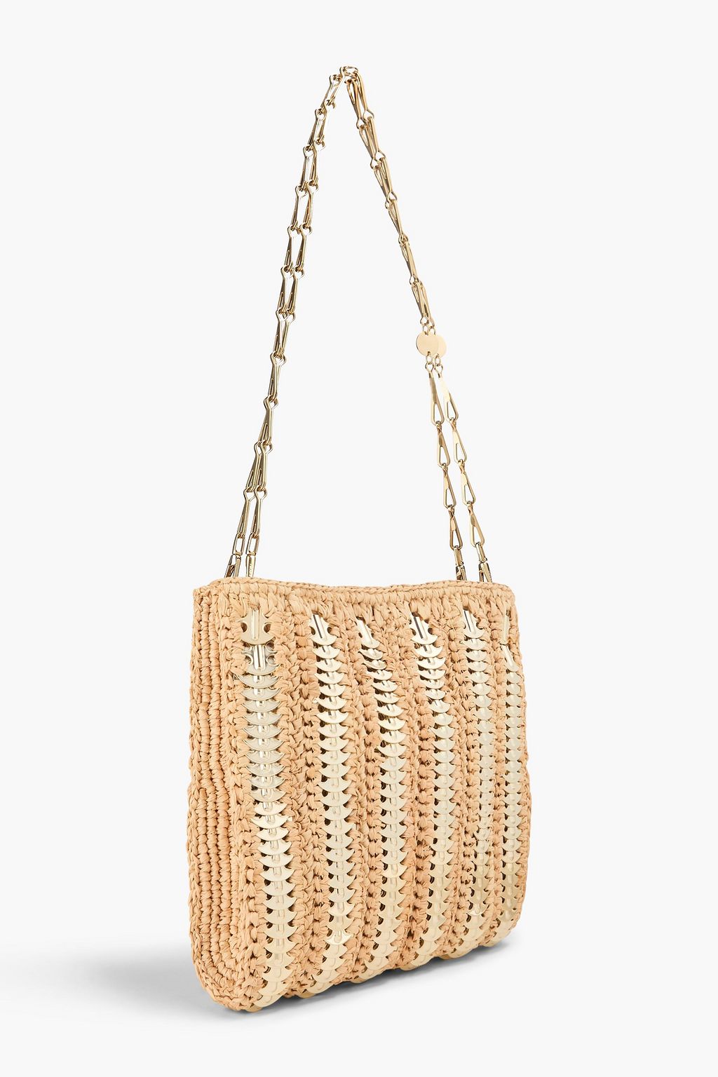 RABANNE 1969 raffia and chainmail shoulder bag