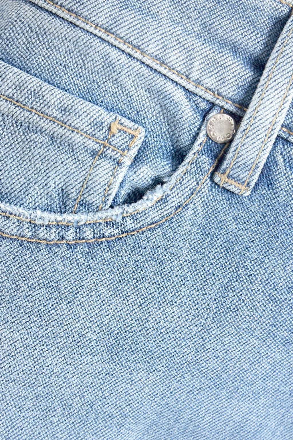 TOMORROW DENIM Brown high-rise straight-leg jeans