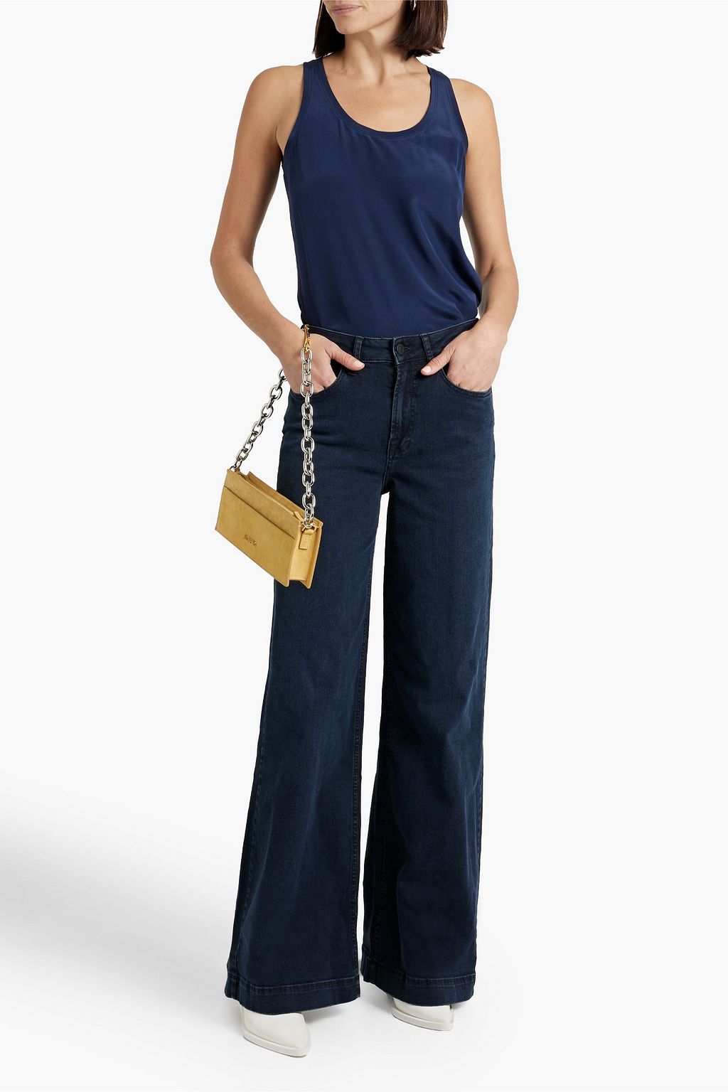 TOMORROW DENIM High-rise wide-leg jeans
