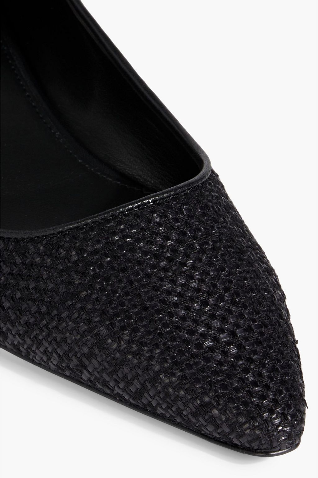 TOTEME Faux raffia point-toe flats