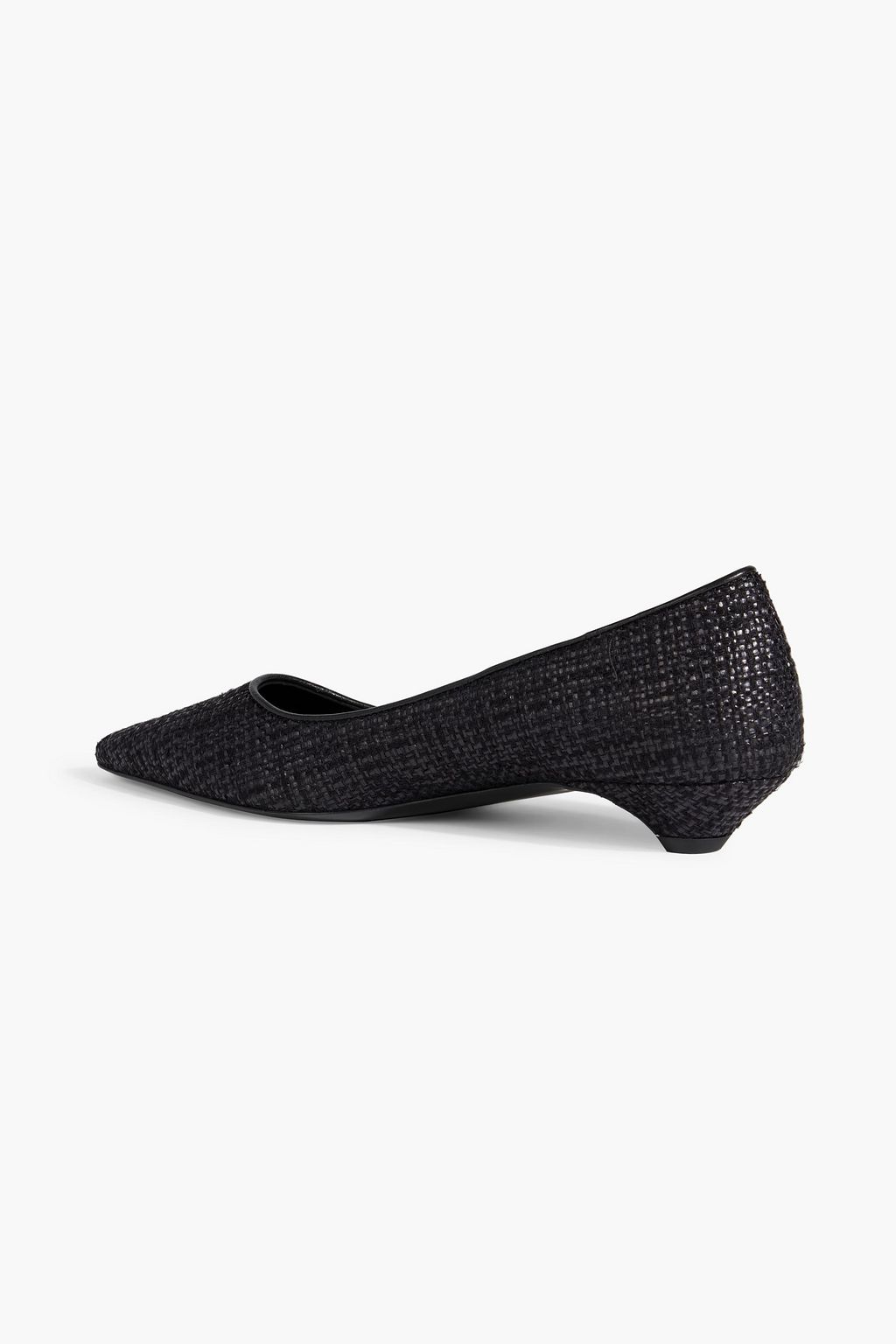 TOTEME Faux raffia point-toe flats