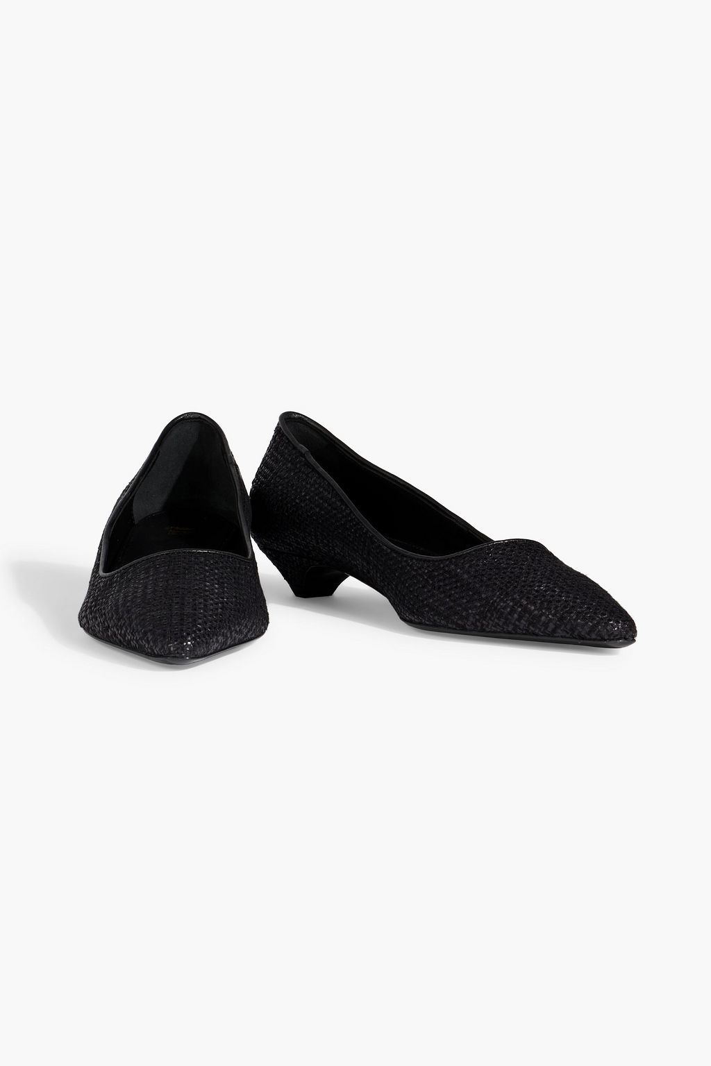 TOTEME Faux raffia point-toe flats
