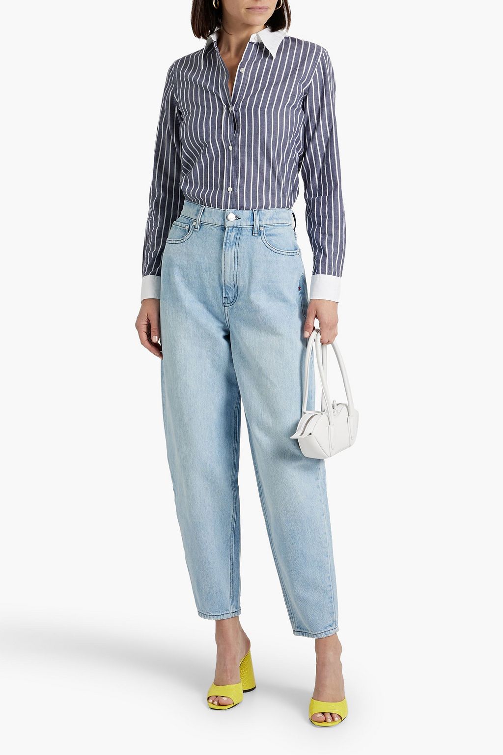 TOMORROW DENIM ハイライズ テーパードジーンズ