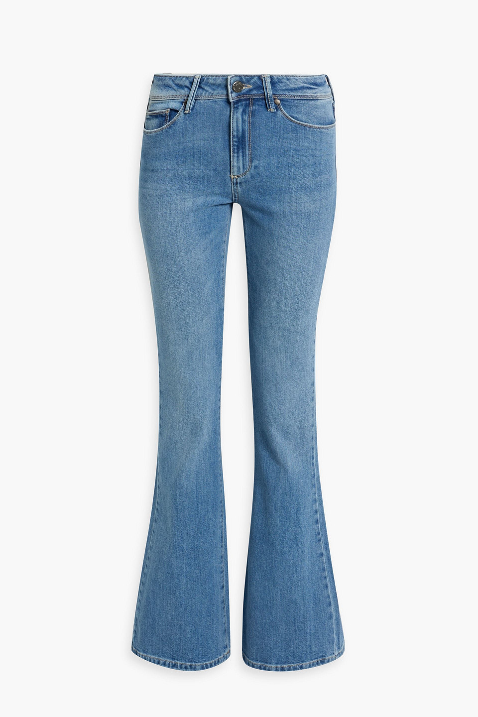 Tomorrow Denim Albert Mid-rise Flared Jeans In Mid Denim