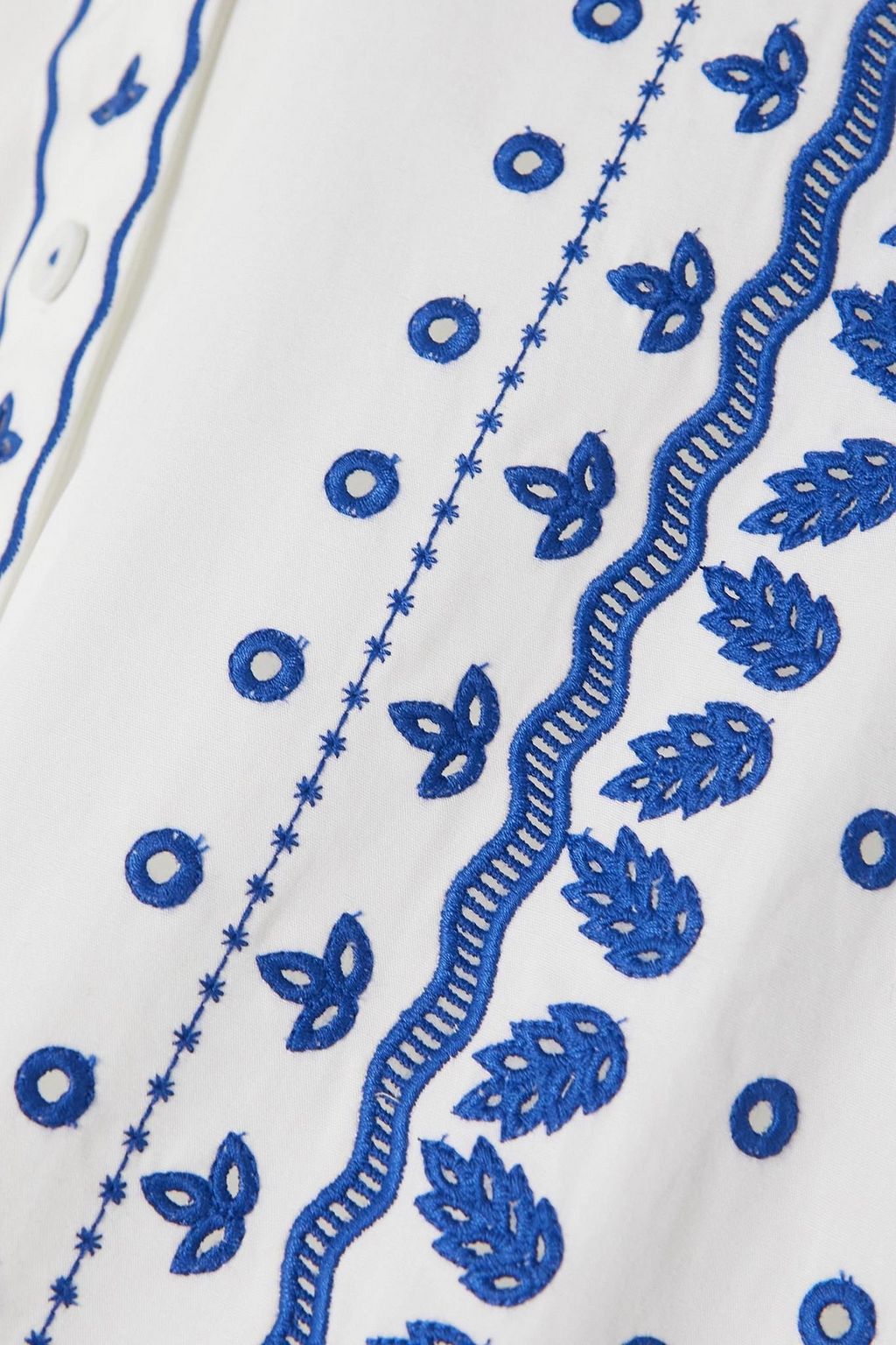 SALONI Dree broderie anglaise cotton midi dress