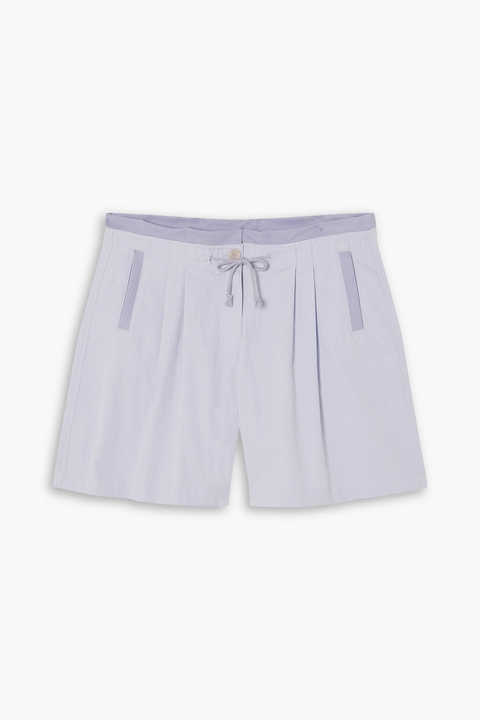 Valley pleated cotton-twill shorts