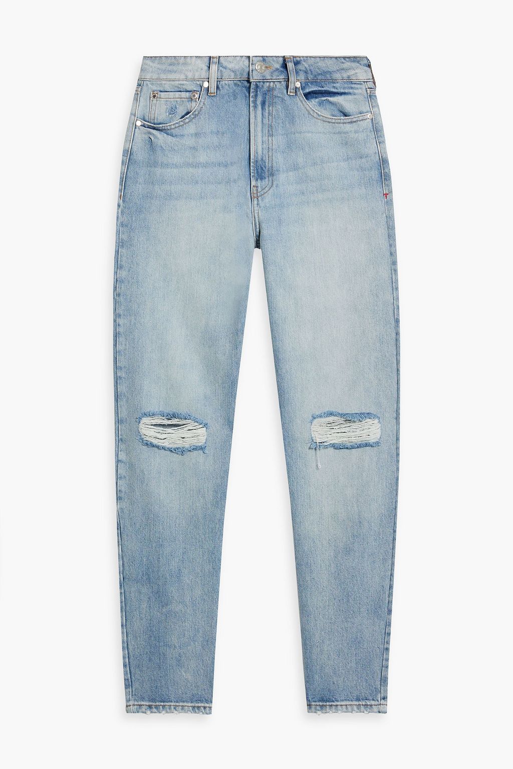 TOMORROW Terri distressed high-rise tapered jeans Sale up to 70% off | THE OUTNET